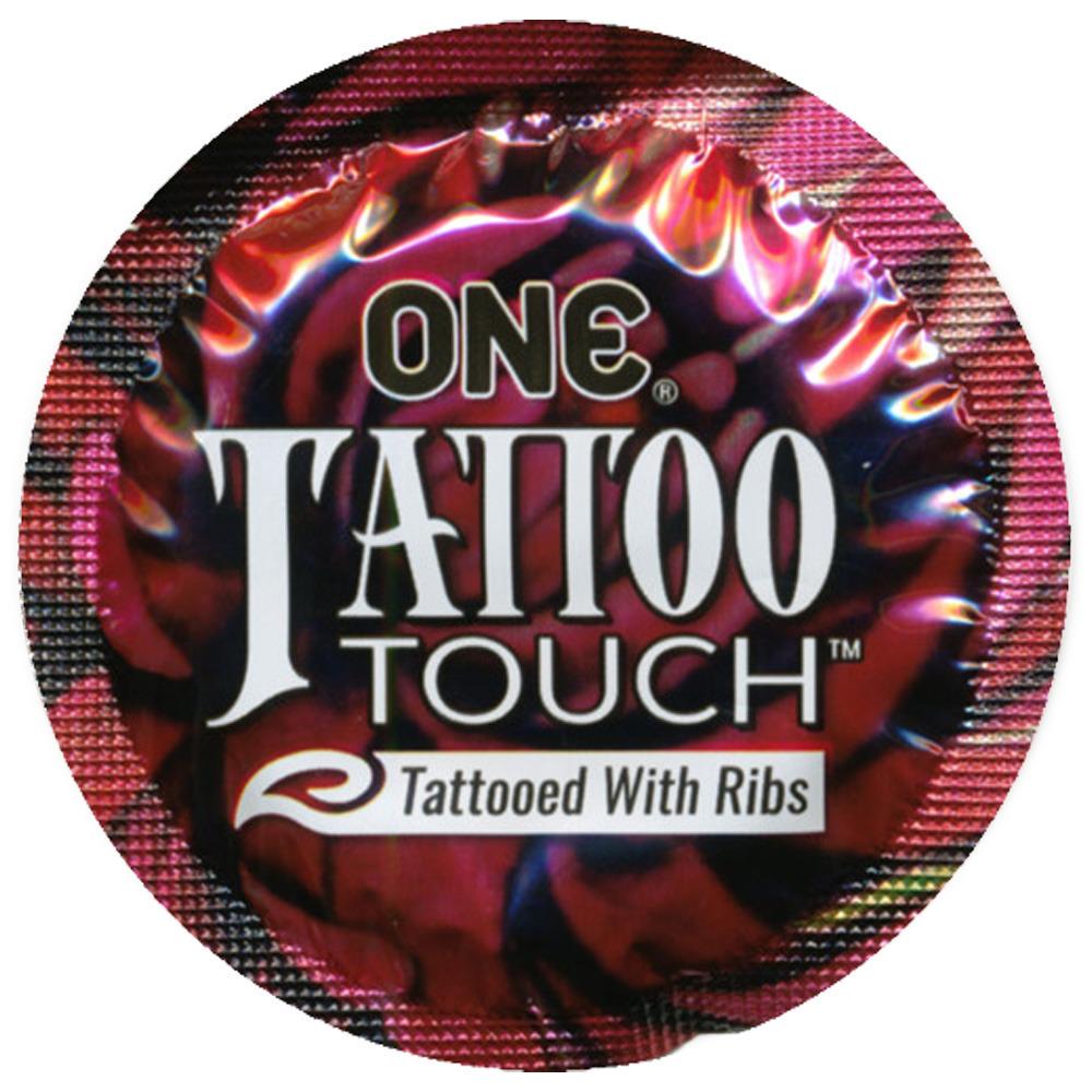 Набір презервативів ONE Tattoo Touch із рельєфом у вигляді тату 100 шт. (ONE112000B) - фото 2