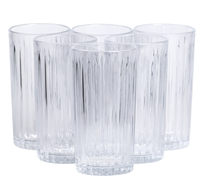 Набор из толстого стекла кувшин и стаканов 6 шт. Прозрачный - фото 5