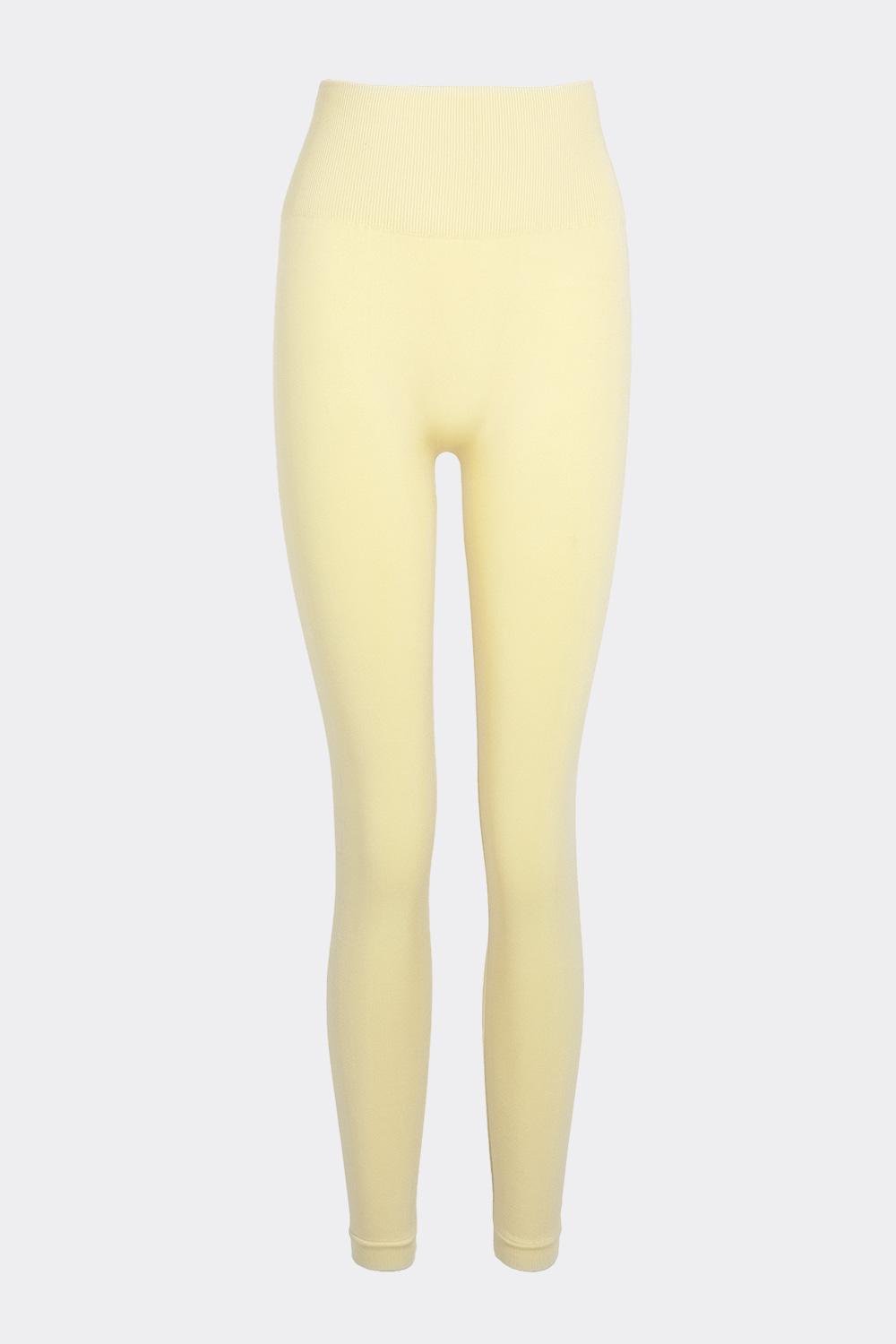 Леггинсы женские бесшовные Giulia FLEXING LEGGINGS ACTIVE с высокой посадкой XXS/XS Yellow-lemon grass