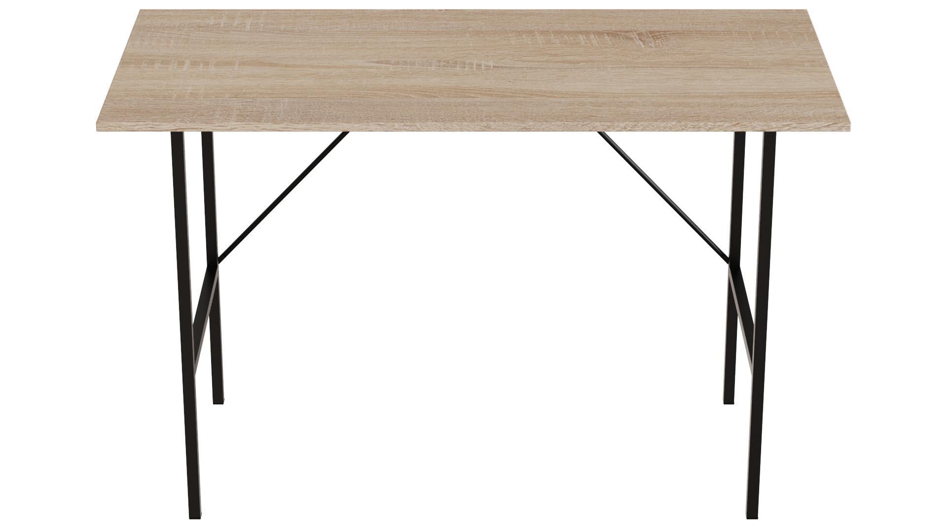 Письменный стол компьютерный Ferrum-decor Line Тайм 16 мм 750x1200x600 мм металл Черный/ДСП Дуб Сонома (TIME125)