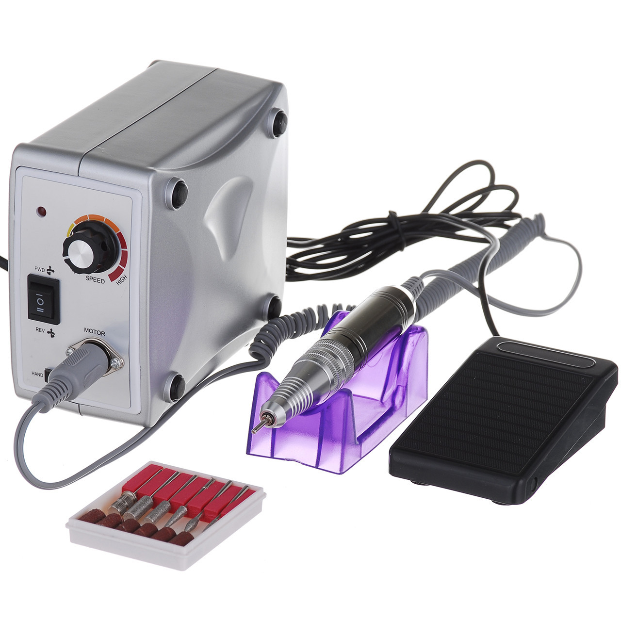 Фрезер для маникюра и педикюра SalonHome Silver Set-ZS701 45000 оборотов OSZS701