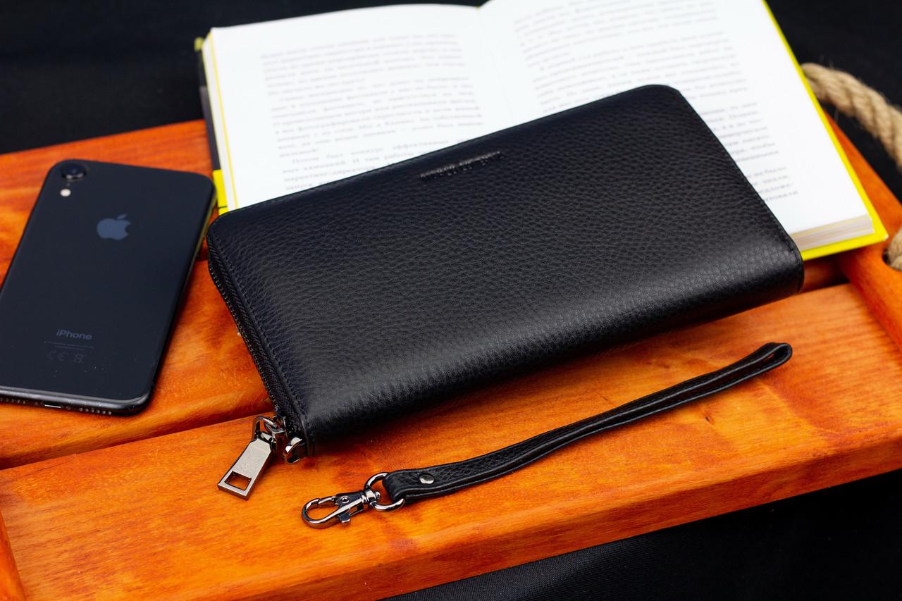 Кошелек-клатч Marco Coverna с блоком под карты под одной молнией из натуральной кожи Черный (МС-5901Q) - фото 7 Кошелек-клатч Marco Coverna с блоком под карты под одной молнией из натуральной кожи Черный (МС-5901Q) - фото 7