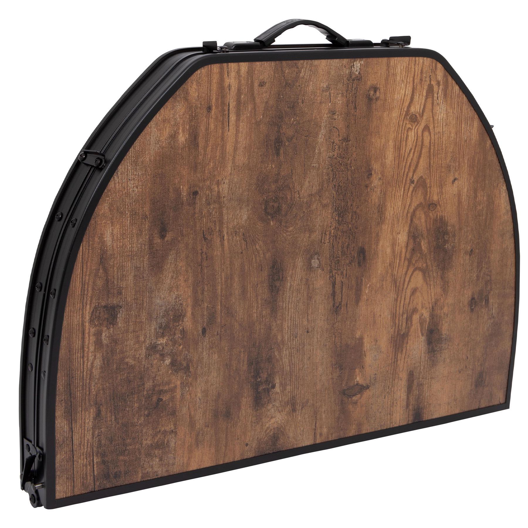 Стіл Bo-Camp Woodbine Oval 100x70 см Black/Wood look (1404185) - фото 7