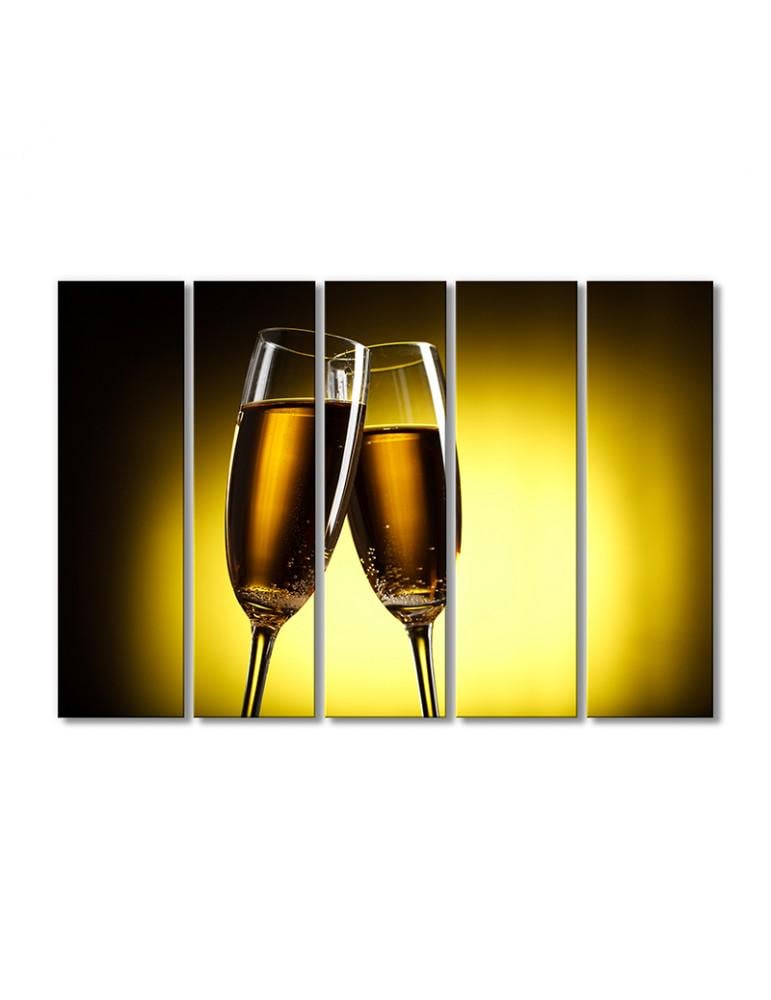 Картина модульная Счастливого Нового года 5 модулей 80x120 см