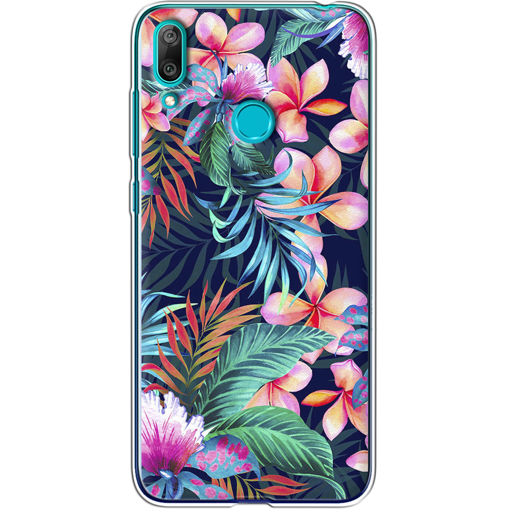 Чехол Boxface Huawei Y7 2019 flowers in the tropics Прозрачный силикон (36044-up1971-36044)