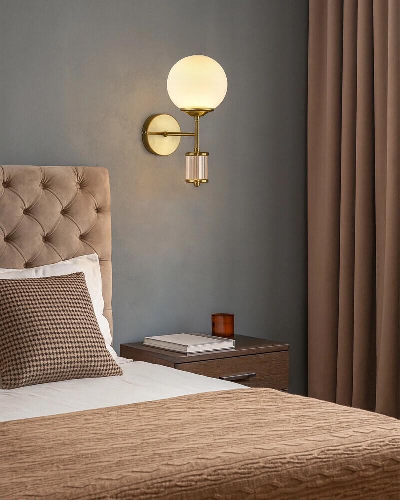 Бра Edlin PL321163W-1 Amiria E27 1x12W IP20 Латунний (28128193) - фото 2