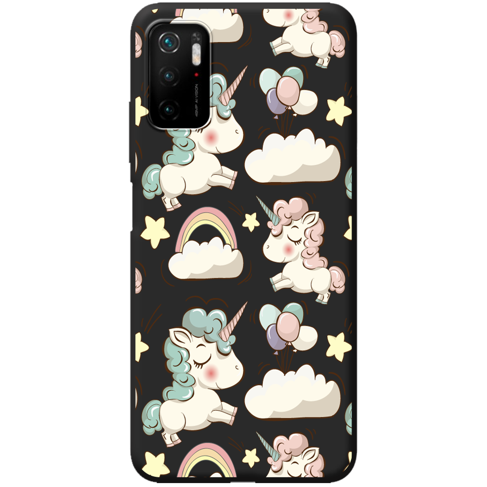 Чехол Boxface Xiaomi Redmi Note 10 5G Unicorns Черный силикон (42639-cc2-44179)
