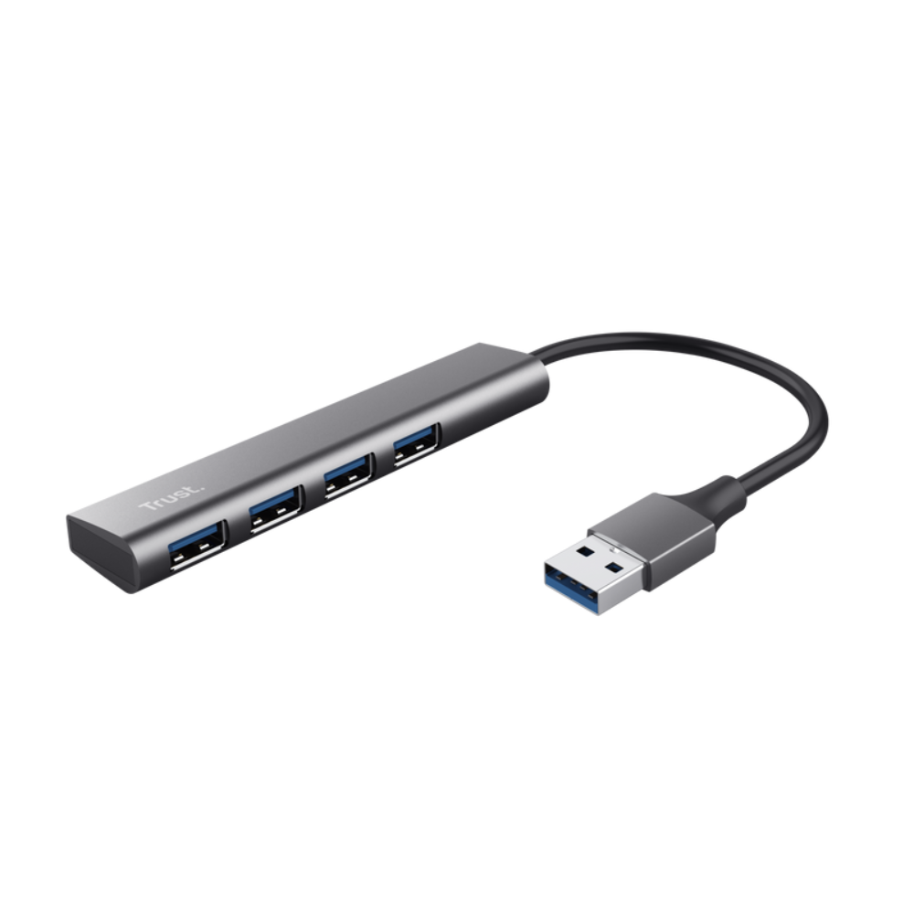 Хаб Trust Halyx 4-port USB Серый (24947)