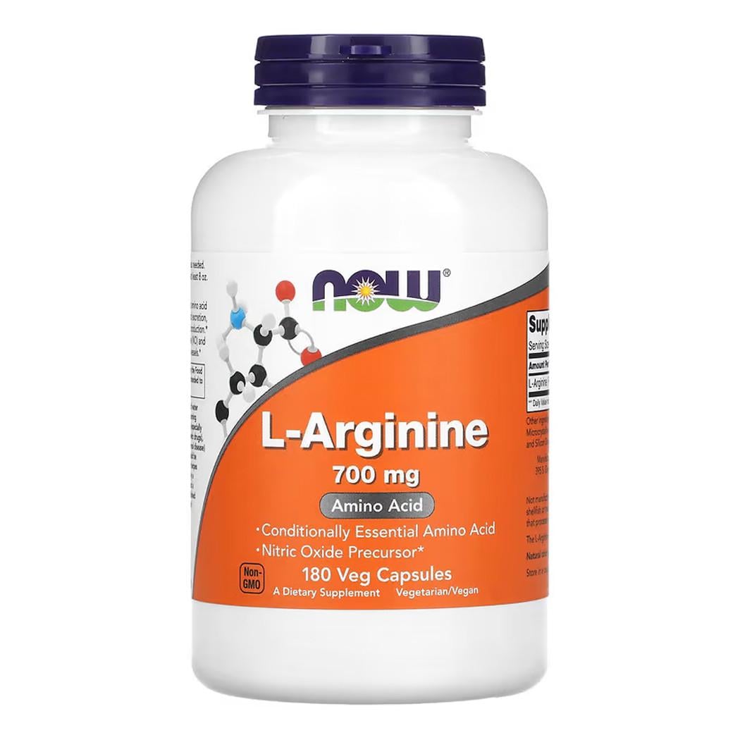 Аргинин NOW L-Arginine 700 мг 180 капс. (11801-01)