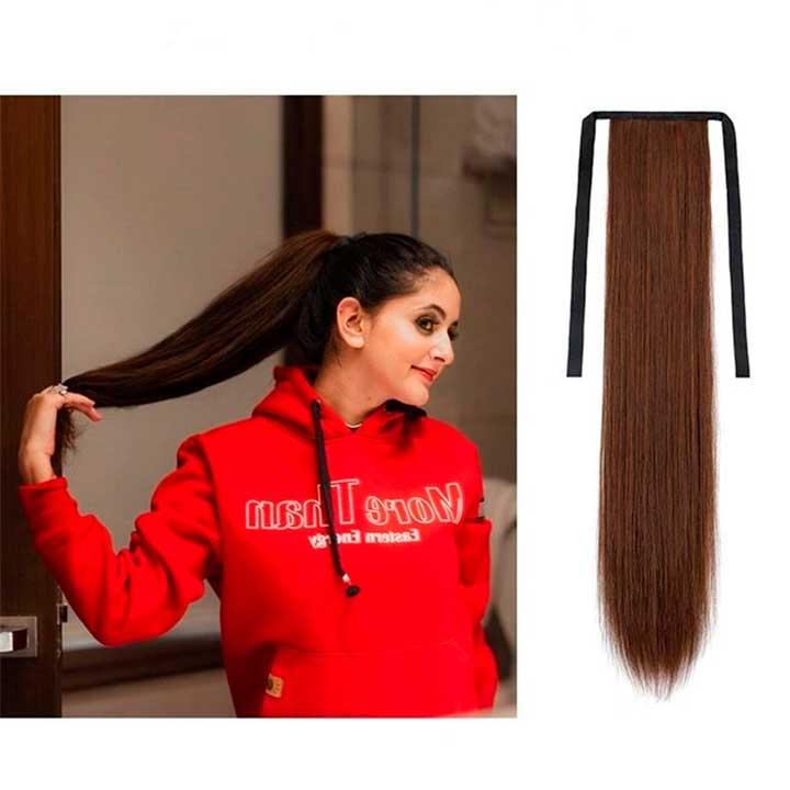 Хвіст-шиньйон накладний Didaka 50 см Каштановий (K0734-2) - фото 5 Хвіст-шиньйон накладний Didaka 50 см Каштановий (K0734-2) - фото 5