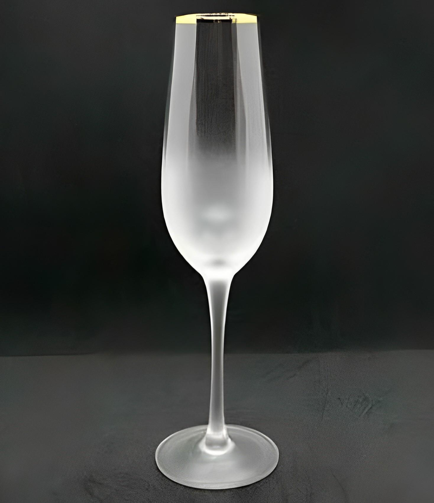 Бокал для шампанского Голд Рим 250 мл (21531)