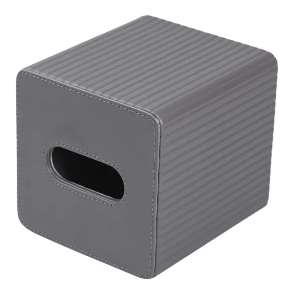 Серветниця з екошкіри 13х13х14,7 см Сірий - фото 4 Серветниця з екошкіри 13х13х14,7 см Сірий - фото 4