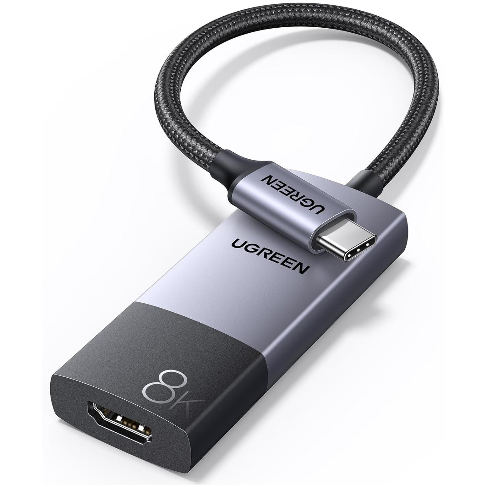 Адаптер UGREEN CM491 USB-C to HDMI 8K60Hz 4K120Hz Adapter Gray (50338)