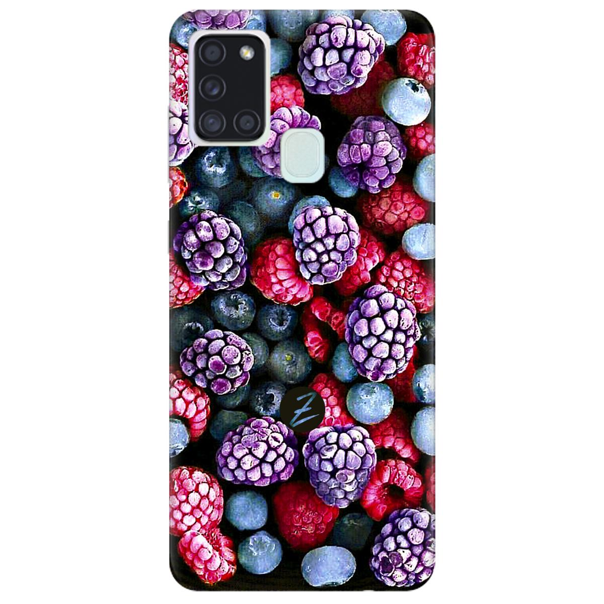 Силиконовый чехол Zorrov для Samsung Galaxy A21s - Frosty berry (14100040099087659) - фото 1