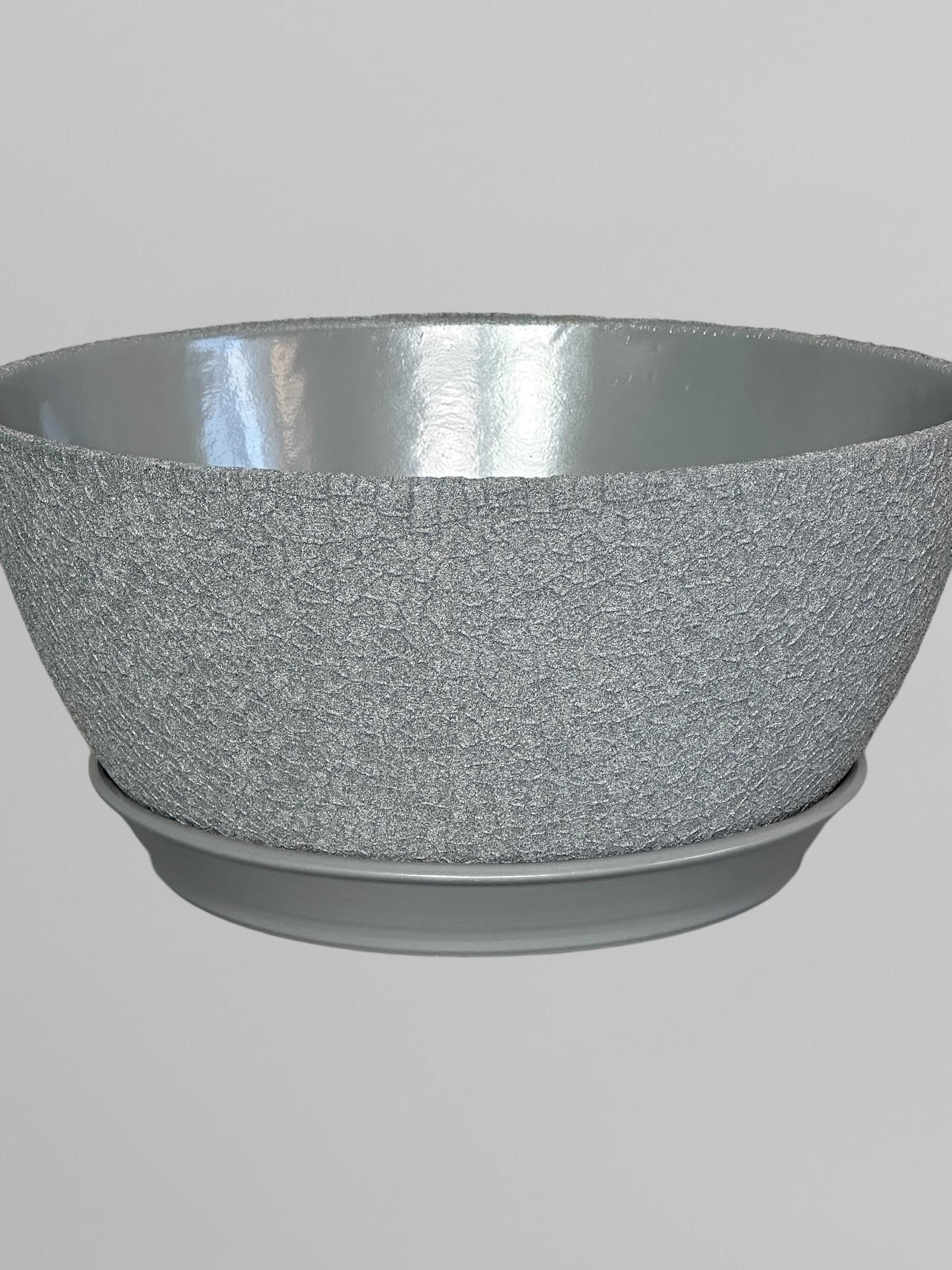 Горщик для квітів керамічний Бонсайниця шовк 5,5 л Сірий (Г03008) - фото 2