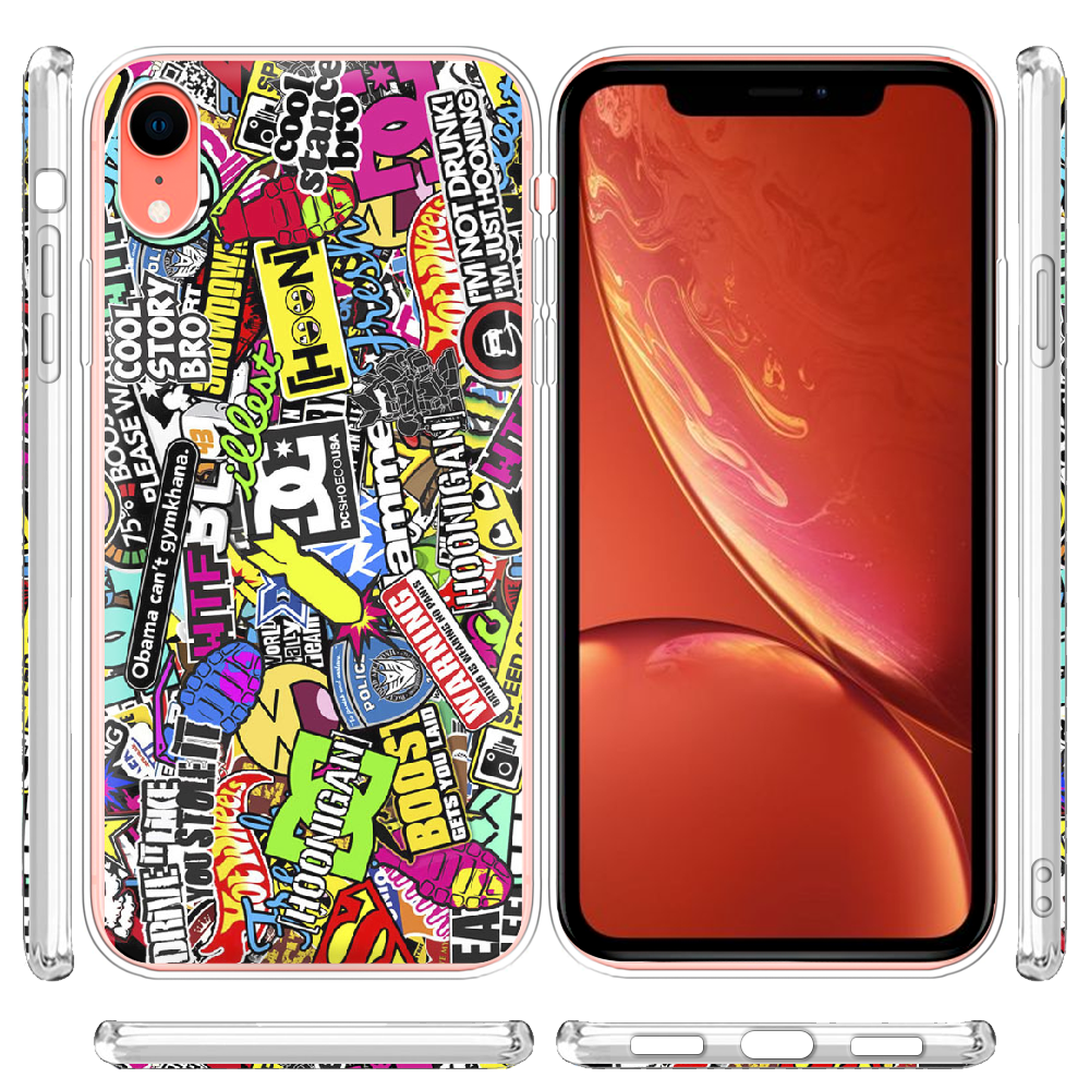 Чохол Boxface iPhone XR Multicolored Inscriptions Прозорий силікон (35417-up880-35417) - фото 3