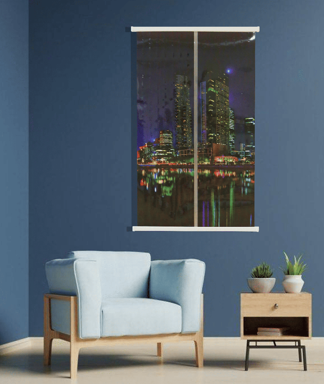 Інфрачервоний обігрівач електричний картина настінна плівкова Хмарочоси 100х63 (wkr-20003) - фото 2