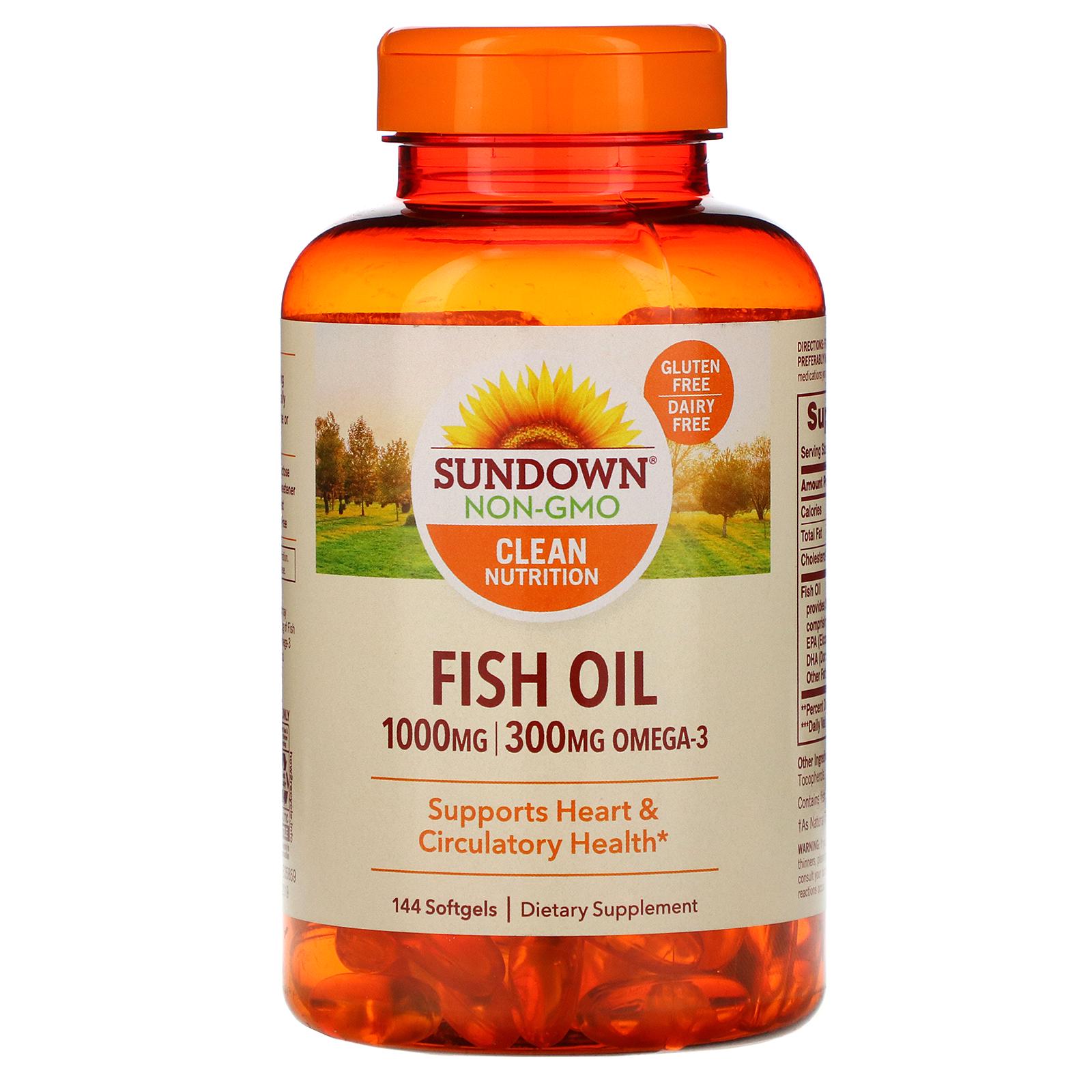 Риб'ячий жир Fish Oil Sundown Naturals 1000 мг 144 капсул