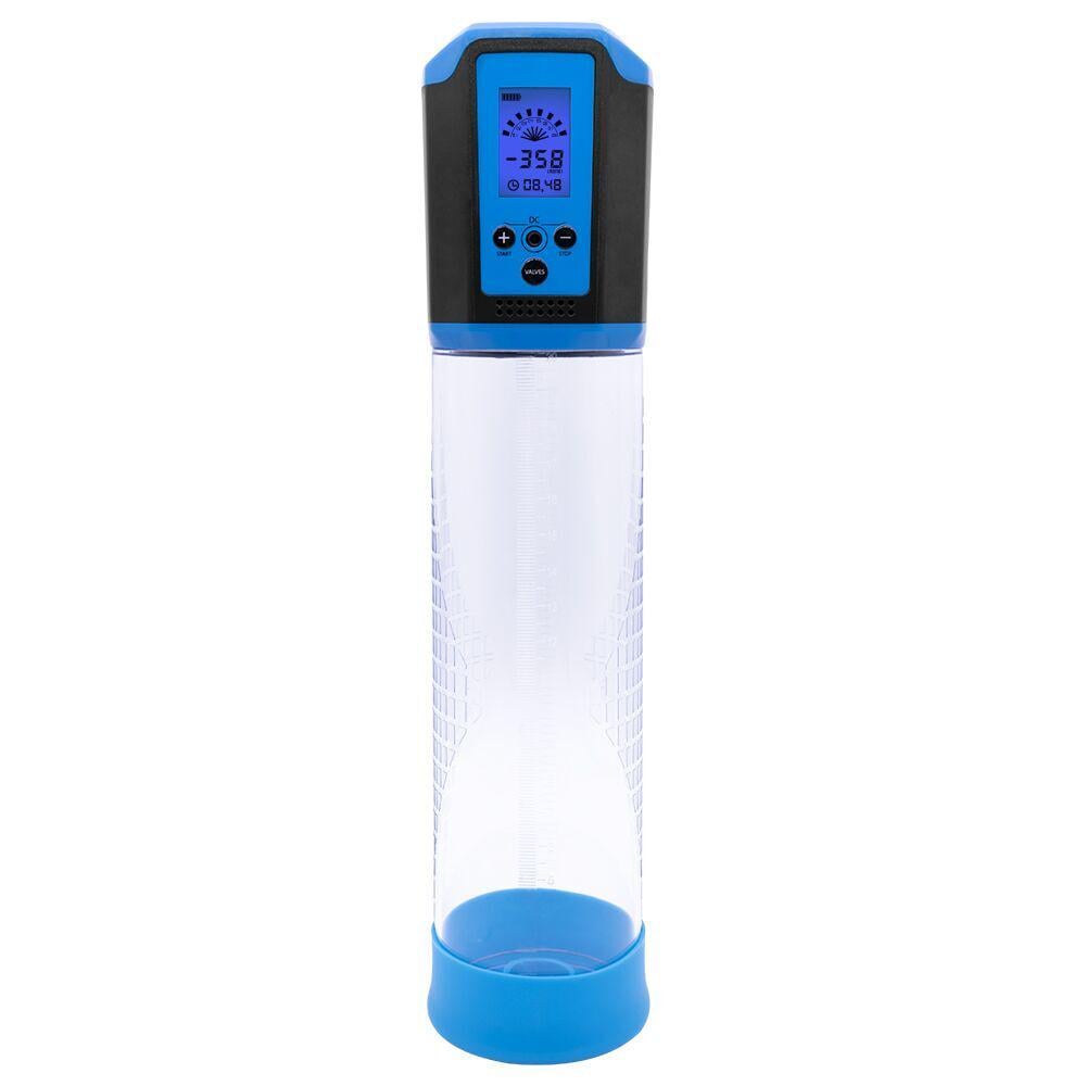 Помпа автоматическая вакуумная Men Powerup Passion Pump LED-табло 8 режимов Blue (36947569)