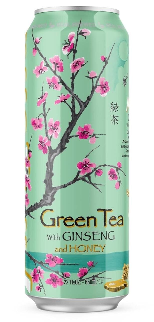 Холодний чай AriZona Green Tea with Ginseng and Honey 650 мл (3003539799)