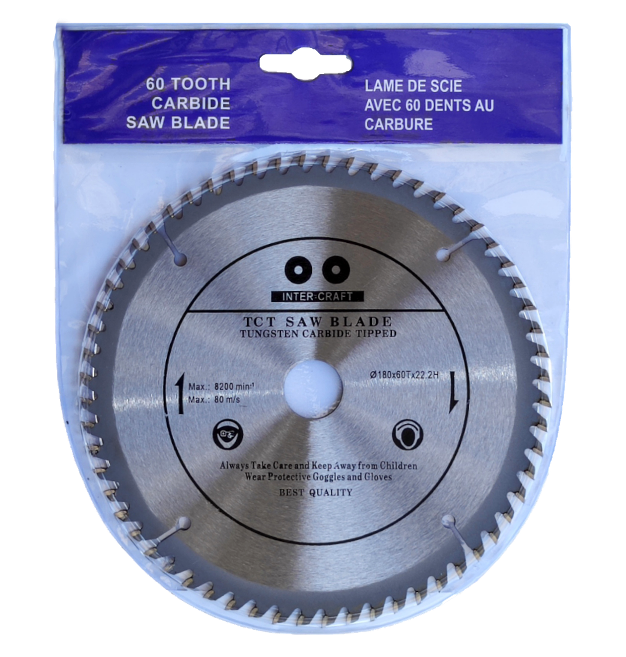 Диск пиляльний INTER - CRAFT 60T з напайками 180x22 мм (54315)