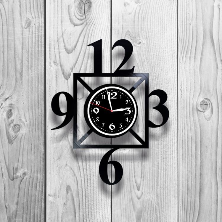 Часы настенные Лофт-винтаж 0002 из виниловой пластинки