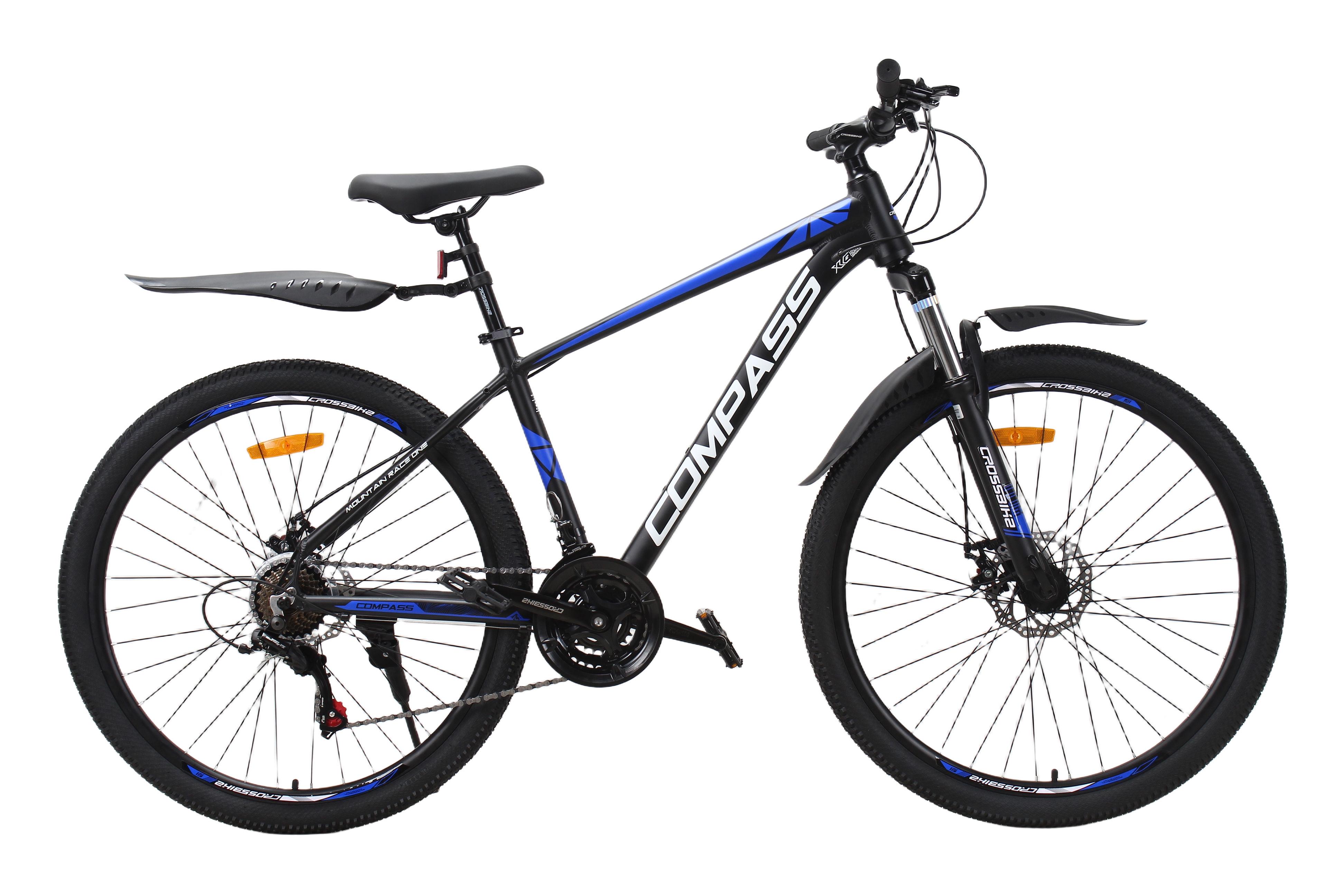 Велосипед CrossBike COMPASS 27,5" 17" Черно-Синий