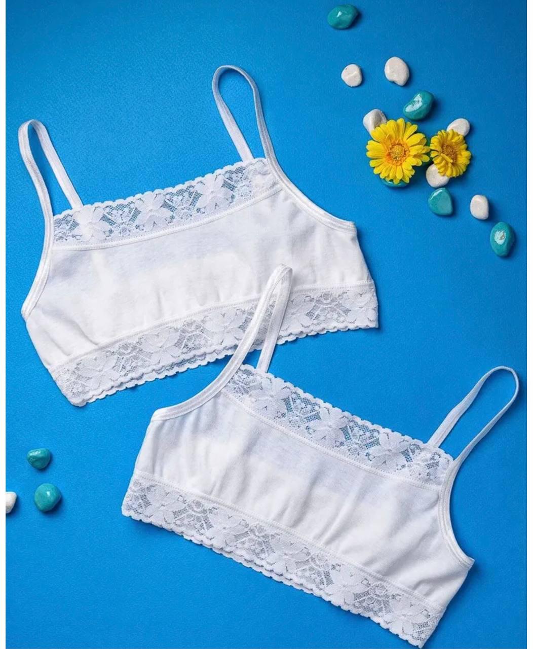 Набор кружевных топов для девочки BAYKAR р. 5 146-152 см 9-10 лет 3 шт. Белый (4480-01)