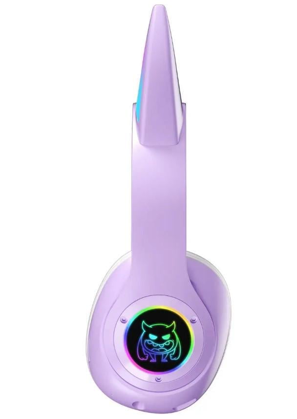 Наушники STN-25 с ушками и подсветкой беспроводные Фиолетовый (2104618666) - фото 4 Наушники STN-25 с ушками и подсветкой беспроводные Фиолетовый (2104618666) - фото 4