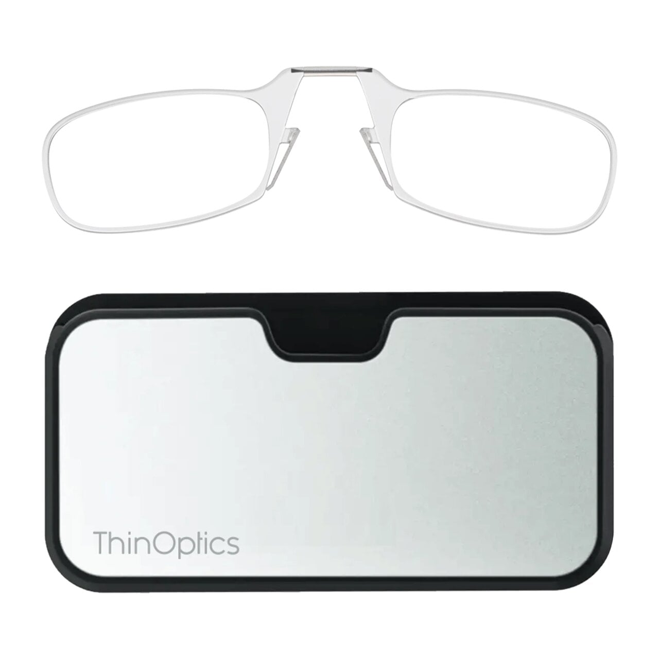 Очки для чтения Thinoptics с классическим серебряным чехлом/диоптрий '+1,50 Прозрачный (1.5CMUP)