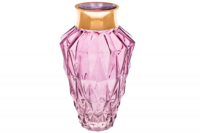 Ваза стеклянная BonaDi 591348 Fantasy 25 см Violet