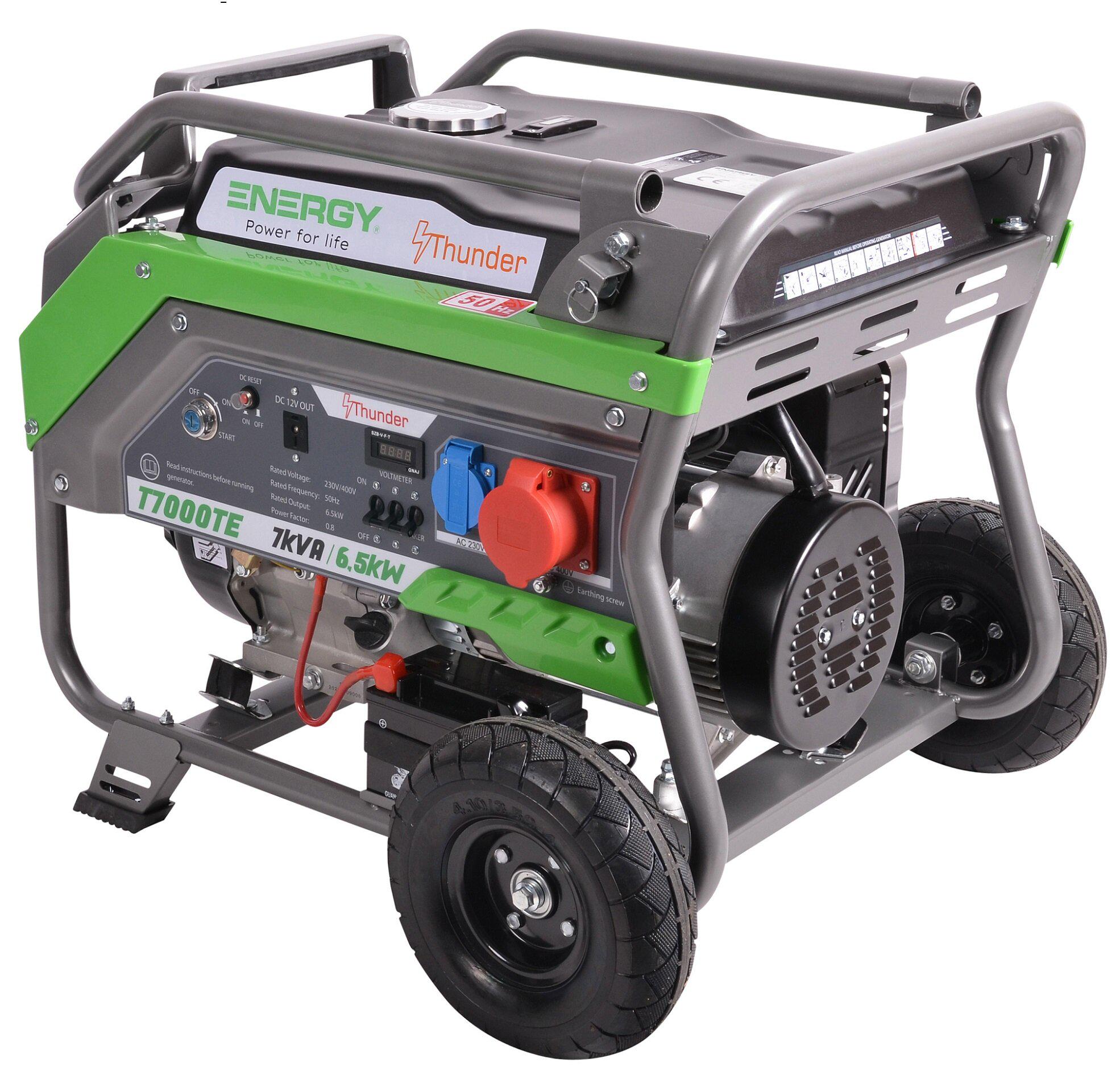 Електрогенератор бензиновий Energy Thunder T7000TE 5,6 кВт/7,0 кВА одно ...