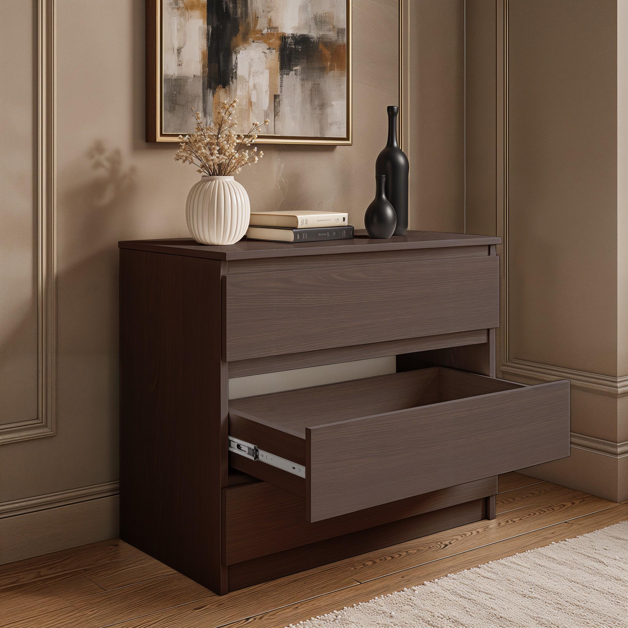 Комод на 3 ящика без ручек FT-214 800х400х755 мм Венге магия - фото 3