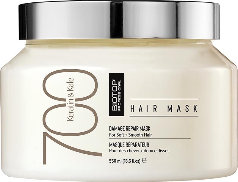 Маска для волосся BIOTOP 700 Keratin + Kale глибоке відновлення та блиск 550 мл (51814)