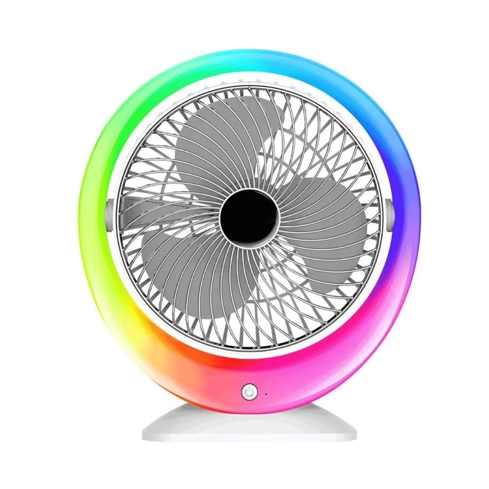 Мини-вентилятор портативный Portable Fan PF-14 USB с LED-подсветкой 3 скорости (SS-114)