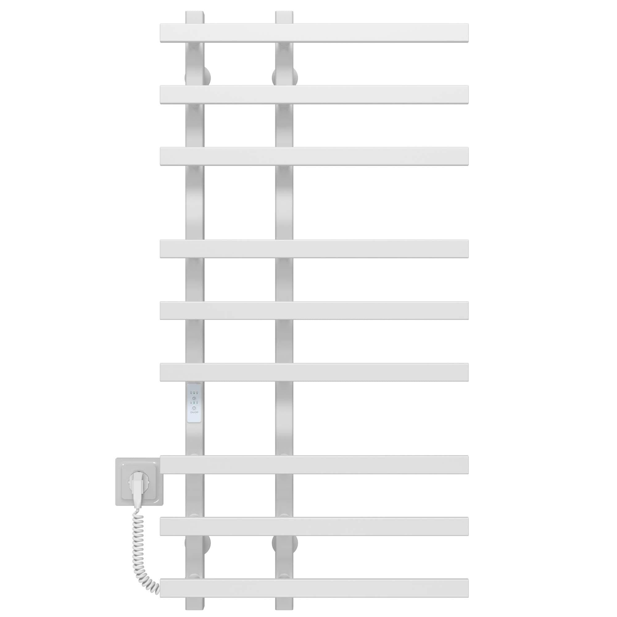 Полотенцесушитель электрический Deffi Atena П9 WD04 левое подключение нержавеющая сталь 150х1000 мм Белый (A.AT.100.15.9.EWL4)