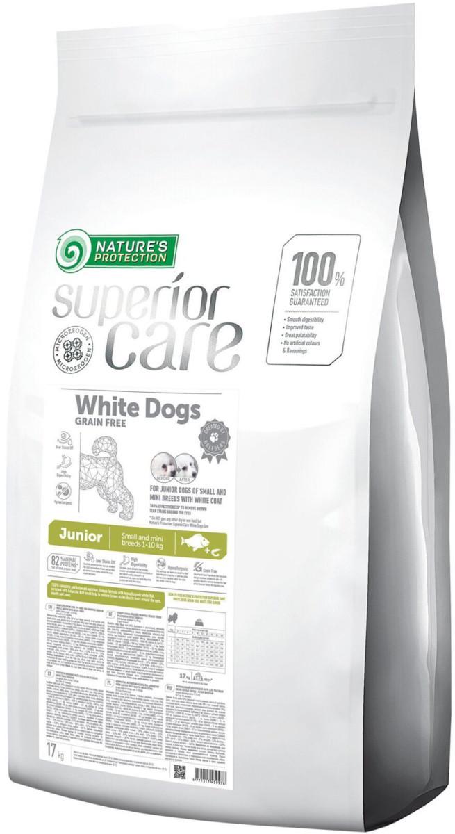 Корм сухой Nature's Protection Superior Care White Dogs Small and Mini Breeds для юниоров беззерновой 17 кг (4771317459978)