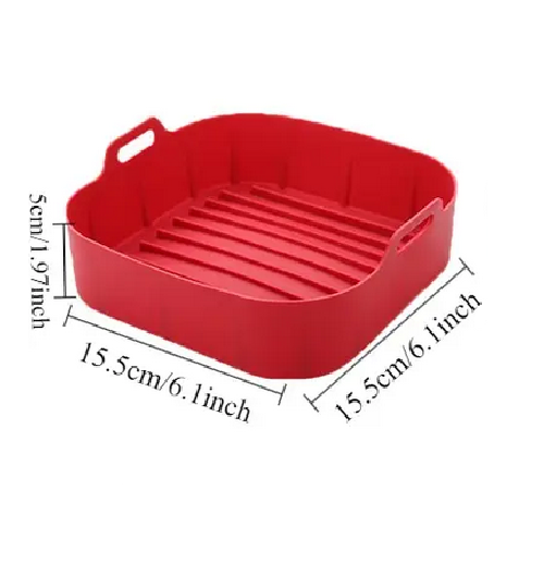 Форма квадратная силиконовая для аэрогриля мультипечи и фритюрницы 15 см Красный (RU-8955) - фото 3 Форма квадратная силиконовая для аэрогриля мультипечи и фритюрницы 15 см Красный (RU-8955) - фото 3