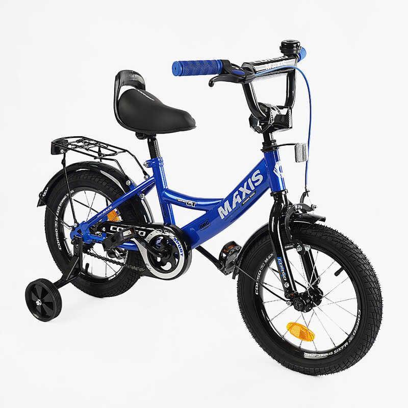 Велосипед дитячий Corso Maxis ручне гальмо дзвіночок 14" Blue (161776)