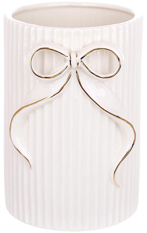 Ваза фарфоровая Бант 16 см Золотой