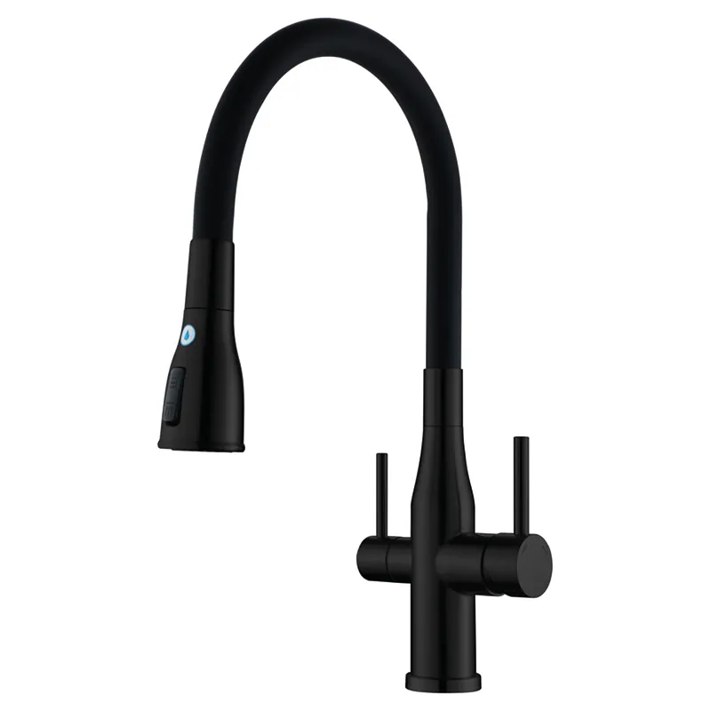 Смеситель для кухни KOER KI-72024-05 с выходом для питьевой воды из нержавеющей стали (KR5012)