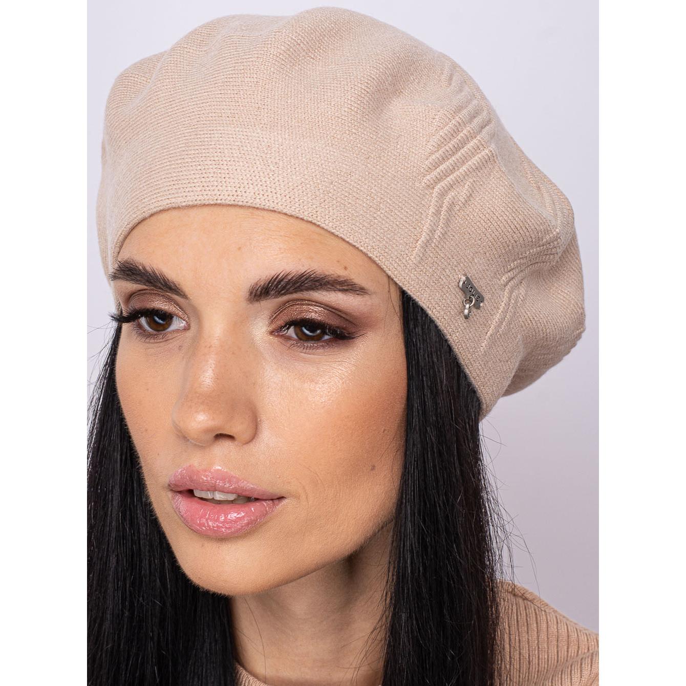 Берет женский шерстяной Leks Магма one size Пшеничный