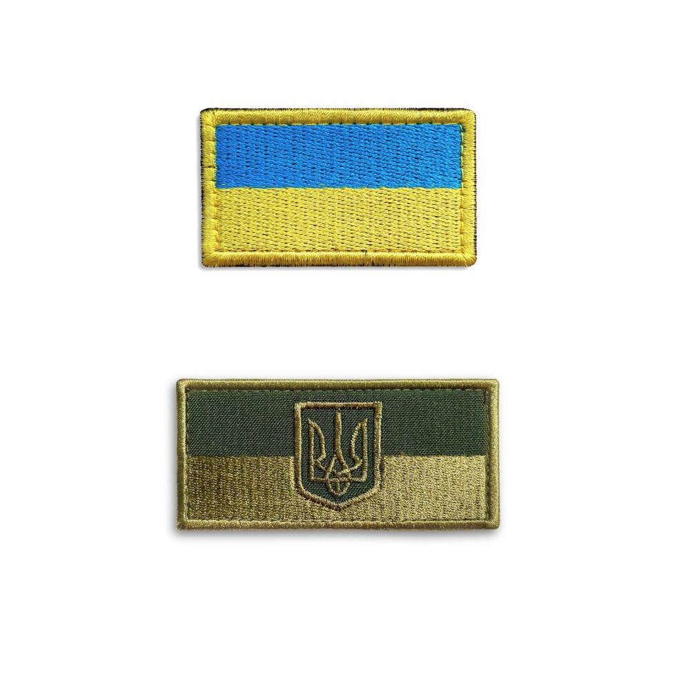 Набір шевронів на липучці Прапор України 2 шт. (19976)