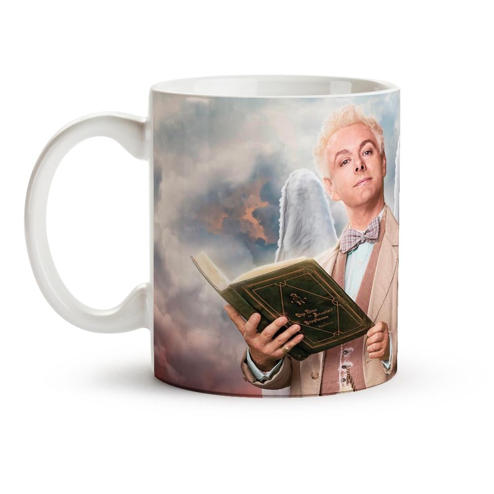 Чашка Good Omens Ангел Демон и Яблоко керамика 330 мл (29549906)