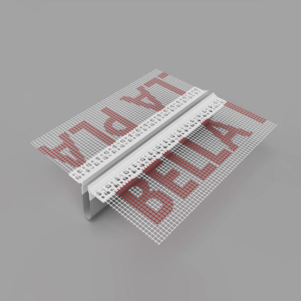 Профиль ПВХ делатационный с сеткой Е-образный 2,5 м прямой (128)