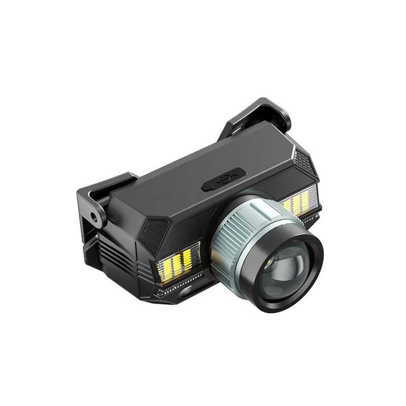 Налобний ліхтар WARSUN WD09 з червоним світлом/зумом/перезаряджається Black (WARSUN)