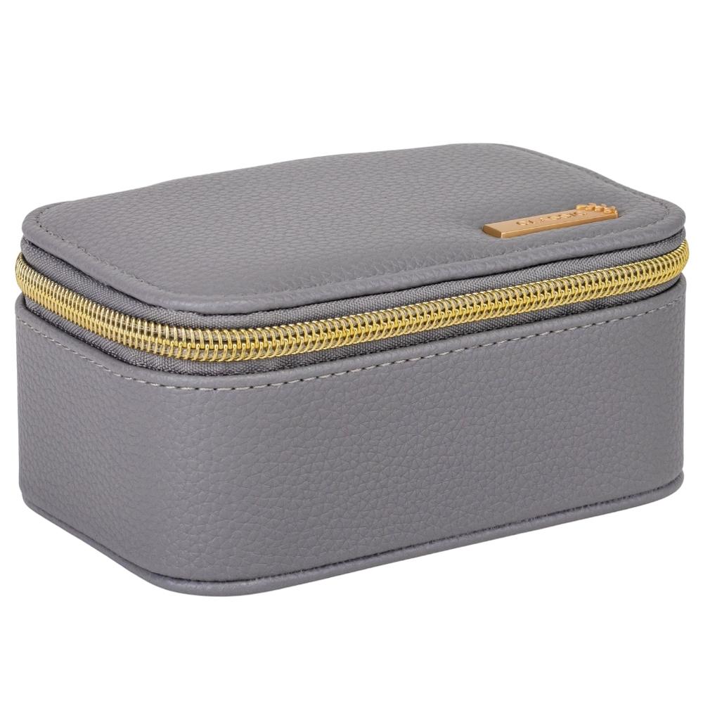 Шкатулка для украшений Elisey Классика из экокожи с золотым декором Серый (99-81-9188-002.5)