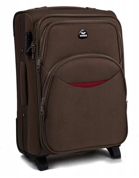 Валіза текстильна Wings 1708 S на 2 колесах Коричневий (CETKNWI1708SM2KOR)