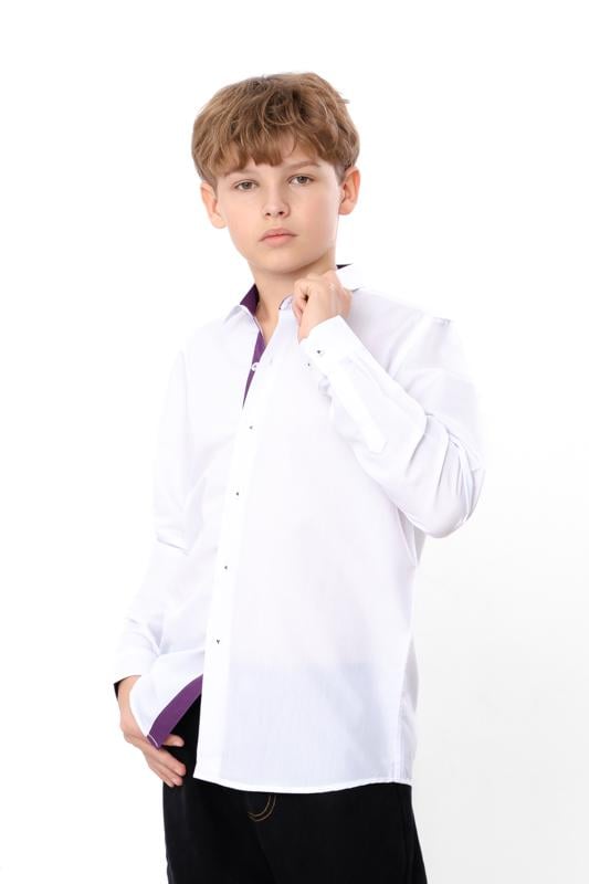Сорочка класична для хлопчика прямого крою з довгим рукавом Носи Своє р. 36 Білий (15863-1) - фото 4 Сорочка класична для хлопчика прямого крою з довгим рукавом Носи Своє р. 36 Білий (15863-1) - фото 4
