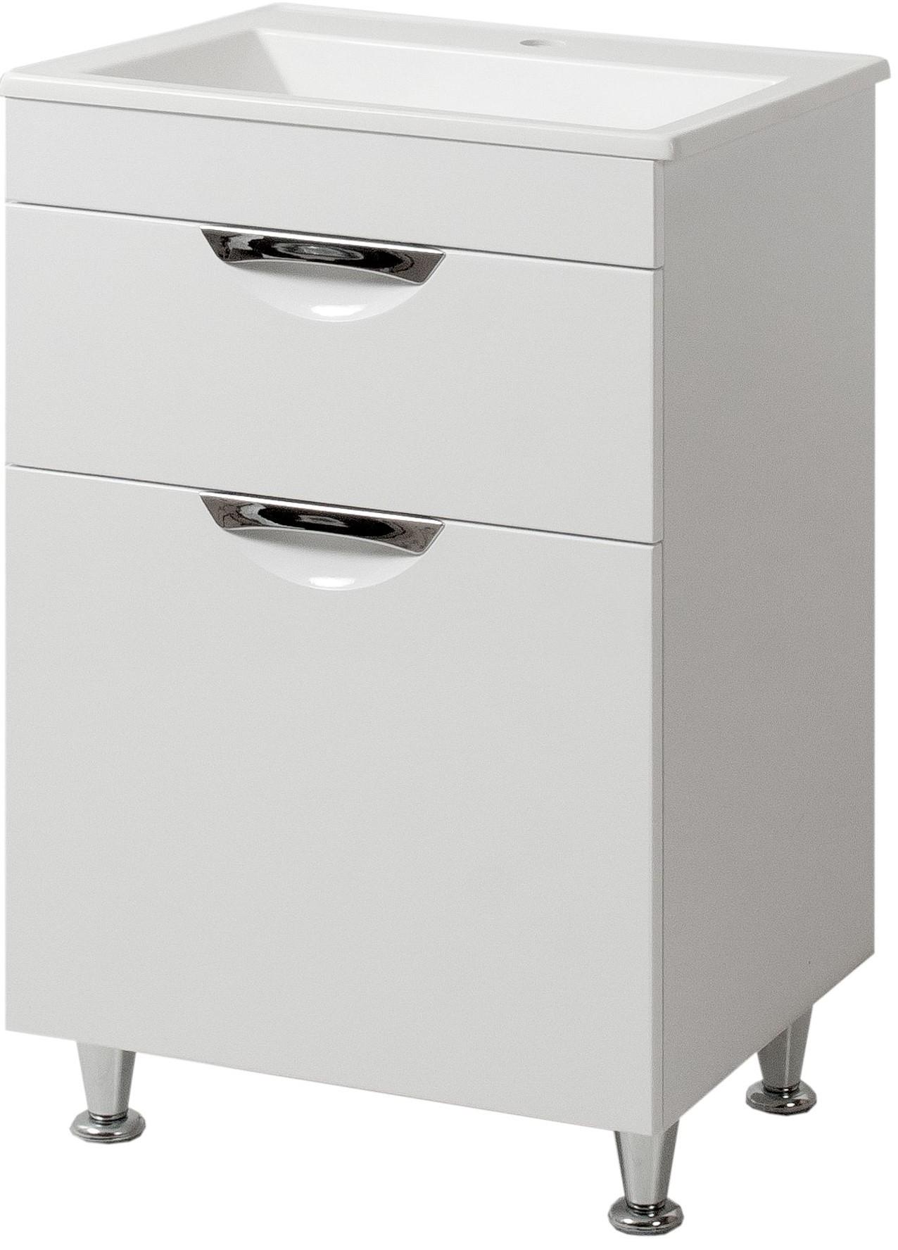 Тумба ЮВВИС Грация Т-2 55 см с умывальником Кредо искусственный камень (14707613)